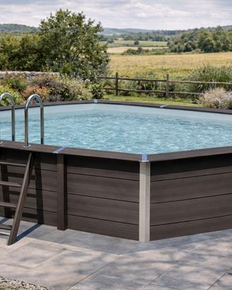 Piscina GRE ovale in composito 524×386 h124
