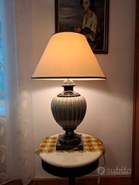Lampada da salotto in ceramica e marmo 