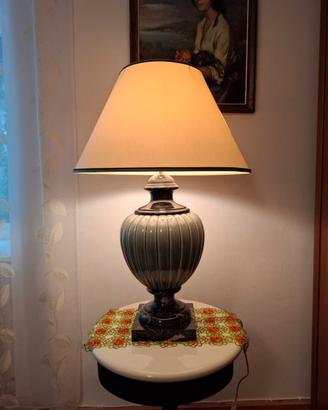 Lampada da salotto in ceramica e marmo 