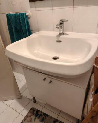 lavandino ceramica+mobile+miscelatore 