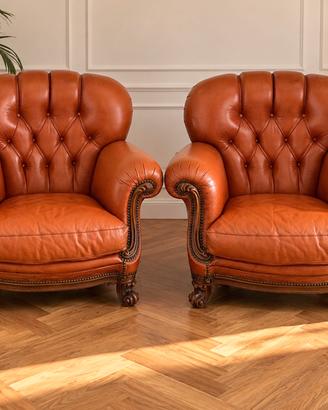 Poltrone Chesterfield stile Veneziano