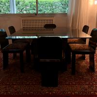 Tavolo in Vetro con Sedie Missoni