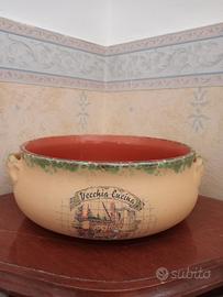 Zuppiera in terracotta vintage 