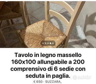 Tavolo in legno
