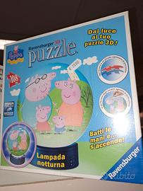 peppa pig puzzle 3d lampada notte