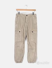 Pantaloni cargo zara beige tg M-L