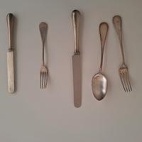 posate vintage in alpacca