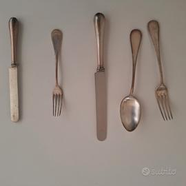 posate vintage in alpacca