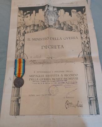Decreto e medaglia interalleata 