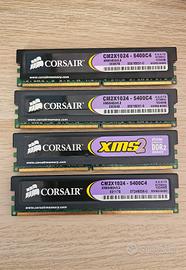 Ram DDR2 Corsair 1gb per banco (4gb totali)