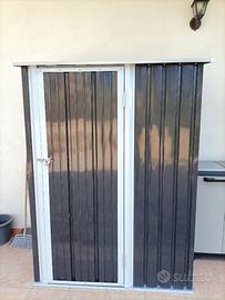 Casetta da giardino in lamiera antracite