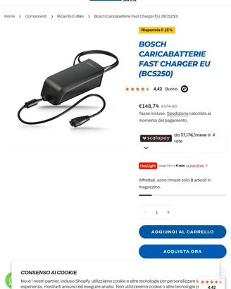 batteria intube  bosch 625 500 e caric 6a