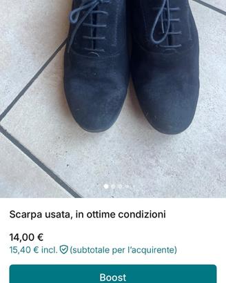 Scarpa usata, molto richiesta
