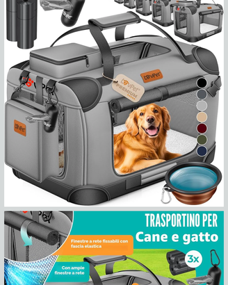 Trasportino LovePet grigio per cani e gatti