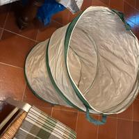 Bidone pueghevole per raccolta erba
