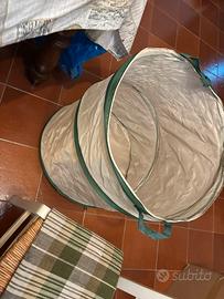 Bidone pueghevole per raccolta erba
