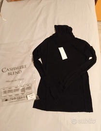 Maglia a collo alto in misto cashmere