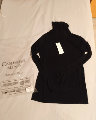 Maglia a collo alto in misto cashmere
