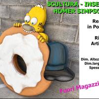 SCULTURA HOMER SIMPSON CIAMBELLA PARETE 3D BAMBINI
