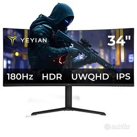 YEYIAN Elysium34 Monitor Gamer Curvo IPS 34 180Hz
