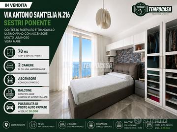 TRILOCALE PIANO ALTO CON BALCONE VISTA MARE E POSS