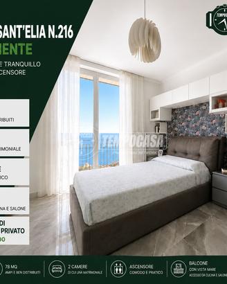 TRILOCALE PIANO ALTO CON BALCONE VISTA MARE E POSS