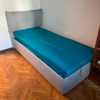 Letto grigio contenitore imbottito IKEA