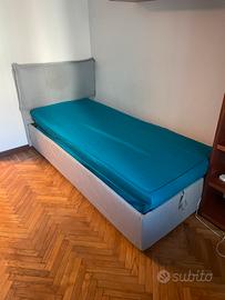 Letto grigio contenitore imbottito IKEA