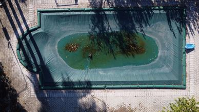 Telo invernale per piscina 12x6 m con tubolari.