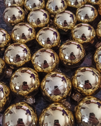 90 palline natalizie colore oro con punta albero