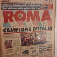 PRIMA PAGINA CORRIERE DELLO SPORT ROMA CAMPIONE