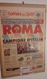 PRIMA PAGINA CORRIERE DELLO SPORT ROMA CAMPIONE