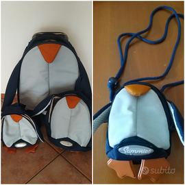 Set pinguinl Sansonite 1 valigia 2 zainetti+borsel