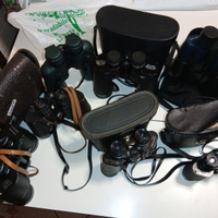 Lotto 7 vecchi binocoli da collimare #1