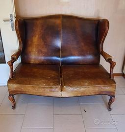 Divano divanetto vintage retro pelle modernariato