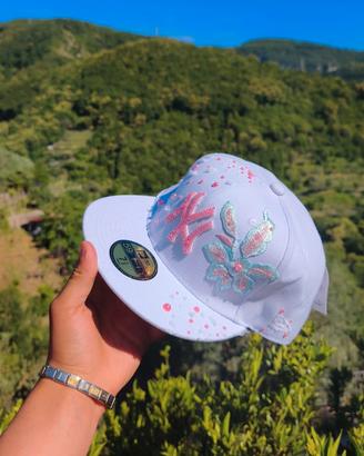 Custom Cappello Bianco New Era Nuovo 7 1/2 59.6 cm