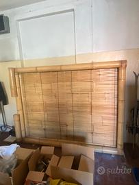 Testiera letto balinese in bambù artigianale