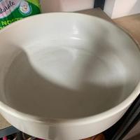 Vaso per piante rotondo in ceramica bianca lucida