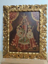 DIPINTO MADONNA DI CUZCO SU TELA BAROCCO ANDINO