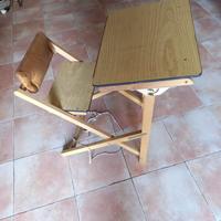 Banco scuola pieghevole in legno anni 90