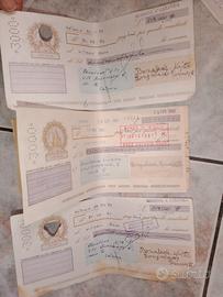 assegni cambiale lire 1990