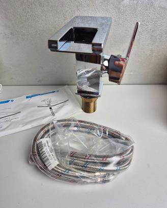 Rubinetto miscelatore lavabo a cascata cromato