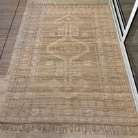 Tappeto kilim in iuta e cotone beige 160x230 cm