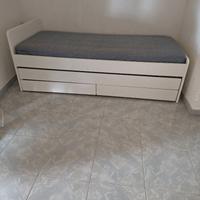 Letto singolo con letto estraibile ikea nuovo