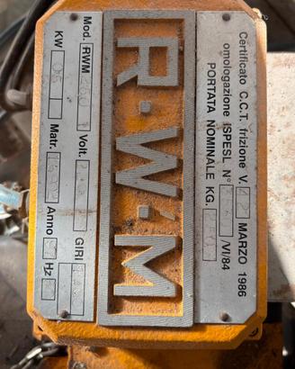 Montacarichi RWM modello 250T2V1