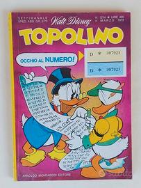 Walt Disney Topolino n.1214 Occhio al numero! 1979