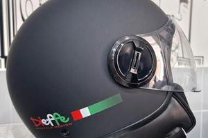 CASCO DIEFFE DEMIJET CON VISIERA NERO OPACO