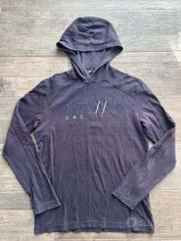 Maglia Uomo GAS Viola con Cappuccio Cotone Tg L