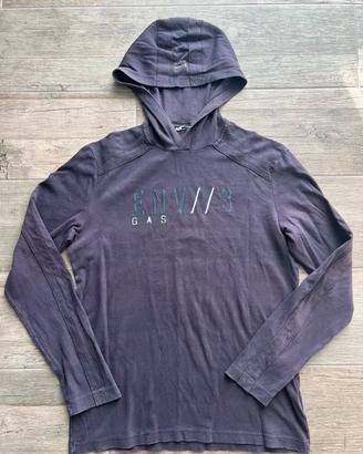 Maglia Uomo GAS Viola con Cappuccio Cotone Tg L