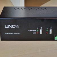 KVM Switch  Pro Audio DVI con audio e hub USB 2.0